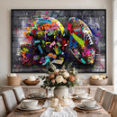 Graffiti American Football Helmet Street Art Wall Art Canvas