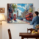 London City Street Wall Art Canvas Print, Big Ben & Red Bus by MyGreatCanvas | Canvas Wall Art Prints | Photo Prints & Wall Decor