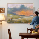 Mountain Sunset Wall Art Canvas Print Vintage Landscape by MyGreatCanvas | Canvas Wall Art Prints | Photo Prints & Wall Decor