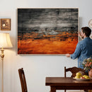 Black Orange Abstract Wall Art Canvas Print Modern Textured by MyGreatCanvas | Canvas Wall Art Prints | Photo Prints & Wall Decor