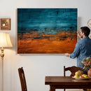 Teal Orange Abstract Wall Art Canvas Print Modern Large by MyGreatCanvas | Canvas Wall Art Prints | Photo Prints & Wall Decor