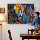 Colorful Heron Wall Art Canvas Print Tropical Bird Abstract by MyGreatCanvas | Canvas Wall Art Prints | Photo Prints & Wall Decor