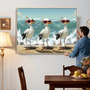 Funny Seagull Wall Art Canvas Print Beach Birds With by MyGreatCanvas | Canvas Wall Art Prints | Photo Prints & Wall Decor
