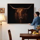 Highland Cow Wall Art Canvas Print – Moody Dark Rustic by MyGreatCanvas | Canvas Wall Art Prints | Photo Prints & Wall Decor