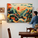 Yayoi Kusama Boho Mountain Landscape Large Wall Art, by MyGreatCanvas | Canvas Wall Art Prints | Photo Prints & Wall Decor