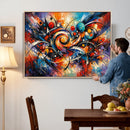 Geometric Abstract Wall Art Canvas Print, Orange Blue by MyGreatCanvas | Canvas Wall Art Prints | Photo Prints & Wall Decor