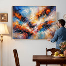 Lyrical Abstraction Wall Art Canvas Print, Orange Blue by MyGreatCanvas | Canvas Wall Art Prints | Photo Prints & Wall Decor