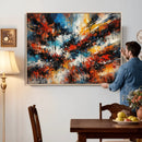 Lyrical Abstrac Wall Art Canvas Print, Orange Blue Abstract by MyGreatCanvas | Canvas Wall Art Prints | Photo Prints & Wall Decor
