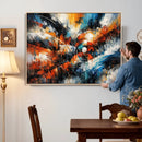 Geometric Abstract Wall Art Canvas Print, Orange Blue by MyGreatCanvas | Canvas Wall Art Prints | Photo Prints & Wall Decor