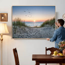 Sandy Dune Path Sunset Canvas Wall Art — Seagulls Beach by MyGreatCanvas | Canvas Wall Art Prints | Photo Prints & Wall Decor