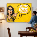 Pop Art Print Bathroom Sign Wall Art Canvas Print — Funny by MyGreatCanvas | Canvas Wall Art Prints | Photo Prints & Wall Decor