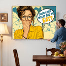 Pop Art Print Bathroom Sign Wall Art Canvas Print — Funny by MyGreatCanvas | Canvas Wall Art Prints | Photo Prints & Wall Decor