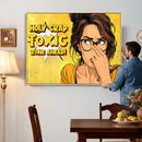 Pop Art Print Bathroom Sign Wall Art Canvas Print — Funny by MyGreatCanvas | Canvas Wall Art Prints | Photo Prints & Wall Decor