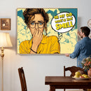 Pop Art Print Bathroom Sign Wall Art Canvas Print — Funny by MyGreatCanvas | Canvas Wall Art Prints | Photo Prints & Wall Decor