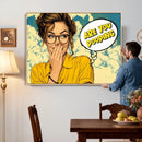 Pop Art Print Bathroom Sign Wall Art Canvas Print — Funny by MyGreatCanvas | Canvas Wall Art Prints | Photo Prints & Wall Decor