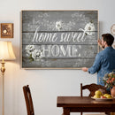 Home Sweet Home Sign Wall Art Canvas Print, Floral Farmhouse by MyGreatCanvas | Canvas Wall Art Prints | Photo Prints & Wall Decor