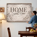 Home Sweet Home Wall Art Canvas Print, Floral Farmhouse by MyGreatCanvas | Canvas Wall Art Prints | Photo Prints & Wall Decor