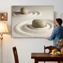 Zen Garden Stone Sand Canvas | Japanese Rock Garden Wall Art by MyGreatCanvas | Canvas Wall Art Prints | Photo Prints & Wall Decor