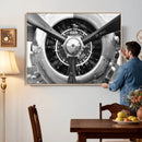 Vintage Propeller Plane Wall Art Canvas Print, Black and by MyGreatCanvas | Canvas Wall Art Prints | Photo Prints & Wall Decor