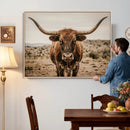 Texas Longhorn Bull Wall Art Canvas Print, Western Farmhouse by MyGreatCanvas | Canvas Wall Art Prints | Photo Prints & Wall Decor