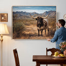 Texas Longhorn Bull Wall Art Canvas Print, Western Farmhouse by MyGreatCanvas | Canvas Wall Art Prints | Photo Prints & Wall Decor