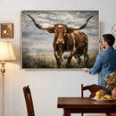 Texas Longhorn Canvas Wall Art Western Bull Desert Moody by MyGreatCanvas | Canvas Wall Art Prints | Photo Prints & Wall Decor