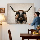 Texas Longhorn Canvas Wall Art Western Bull Desert Moody by MyGreatCanvas | Canvas Wall Art Prints | Photo Prints & Wall Decor