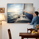 Sailboat Wall Art Canvas Print, Ocean Sunset Sailing Framed by MyGreatCanvas | Canvas Wall Art Prints | Photo Prints & Wall Decor