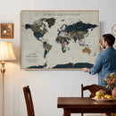 Custom Push Pin World Map Wall Art Canvas Print – by MyGreatCanvas | Canvas Wall Art Prints | Photo Prints & Wall Decor