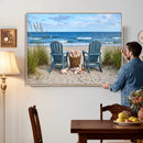Large Beach Canvas Wall Art Coastal Adirondack Chairs Ocean by MyGreatCanvas | Canvas Wall Art Prints | Photo Prints & Wall Decor