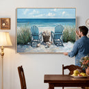 Beach Canvas Wall Art Coastal Adirondack Chairs Ocean by MyGreatCanvas | Canvas Wall Art Prints | Photo Prints & Wall Decor