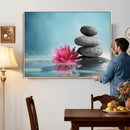 Zen Canvas Wall Art Lotus Flower Stacked Stones Teal Spa by MyGreatCanvas | Canvas Wall Art Prints | Photo Prints & Wall Decor