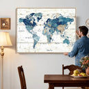 Watercolor World Map Canvas Wall Art Print – Abstract by MyGreatCanvas | Canvas Wall Art Prints | Photo Prints & Wall Decor