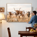 Texas Longhorn Canvas Wall Art, Rustic Farm Animal Photography Print, Farmhouse Country Decor, Western Ranch Art by MyGreatCanvas | Canvas Wall Art Prints | Photo Prints & Wall Decor