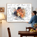 Wedding Guest Book Alternative Wall Art Canvas Print, Personalized Wedding Signature Poster, Custom Couple Photo Guestbook Canvas, Bridal Shower Reception Decor by MyGreatCanvas | Canvas Wall Art Prints | Photo Prints & Wall Decor