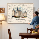Wedding Guest Book Alternative Wall Art Canvas Print, Personalized Wedding Signature Poster, Custom Couple Photo Guestbook Canvas by MyGreatCanvas | Canvas Wall Art Prints | Photo Prints & Wall Decor