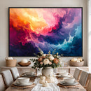 Colorful Abstract Canvas Wall Art Print, Vibrant Popup Color Art Print
