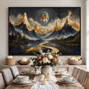 Abstract Mountain Wall Art Canvas Print Modern Landscape Painting Print