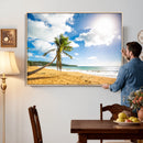 Tropical Beach Canvas Wall Art, Palm Tree Ocean Photo Print, Coastal Living Room Decor, Turquoise Sea Beach House Art, Summer Wall Art by MyGreatCanvas | Canvas Wall Art Prints | Photo Prints & Wall Decor