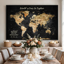Personalized World Map Print | Customize Map with Push Pin