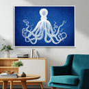 Large 3-Panel Blue Octopus Canvas Wall Art | Coastal Marine by MyGreatCanvas | Canvas Wall Art Prints | Photo Prints & Wall Decor