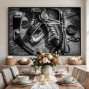 Old Pair of Mens Skates Wall Art Canvas, Men Skates Wall Art