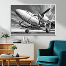 Vintage Airplane on Runway Canvas Print by MyGreatCanvas | Canvas Wall Art Prints | Photo Prints & Wall Decor