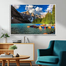 Moraine Lake 3-Panel Wall Art, Majestic Mountain and Lake by MyGreatCanvas | Canvas Wall Art Prints | Photo Prints & Wall Decor