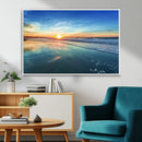 Blue Sky and Beach Wall Art Canvas Print