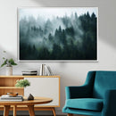 Misty Forest Wall Art – Serene Green Landscape Canvas Print, by MyGreatCanvas | Canvas Wall Art Prints | Photo Prints & Wall Decor