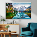 Spectacular autumn view of Braies Lake Wall Art Canvas Print by MyGreatCanvas | Canvas Wall Art Prints | Photo Prints & Wall Decor