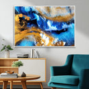 Blue Orange Marble Fluid Effect Canvas Wall Art Print by MyGreatCanvas | Canvas Wall Art Prints | Photo Prints & Wall Decor