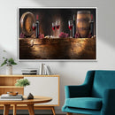 Wine and Barrels Wall Art Canvas Print by MyGreatCanvas | Canvas Wall Art Prints | Photo Prints & Wall Decor
