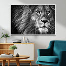 Black and White Lion Canvas Wall Art Print – Wildlife by MyGreatCanvas | Canvas Wall Art Prints | Photo Prints & Wall Decor